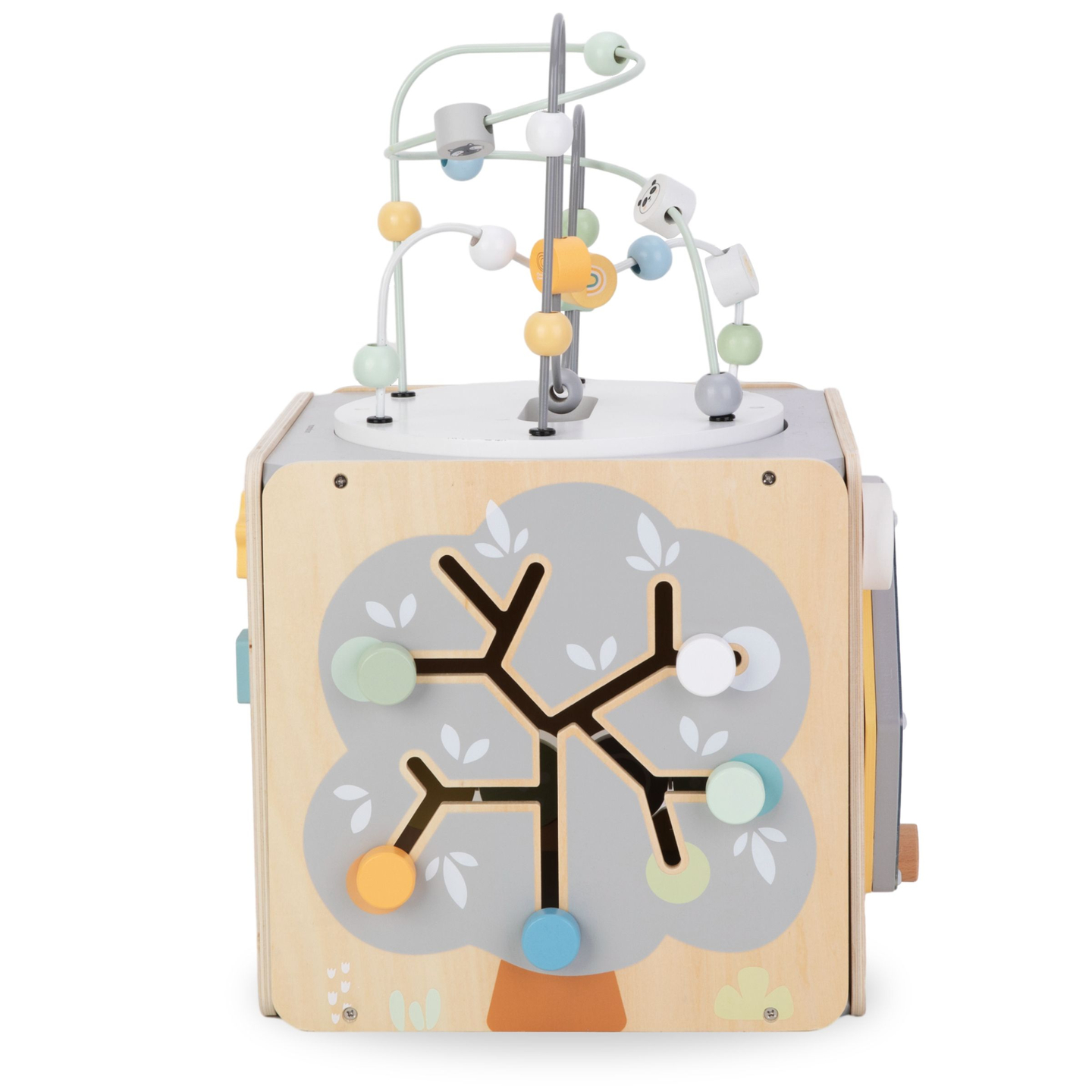 Didelis medinis veiklos kubas su kilpa - Montessori