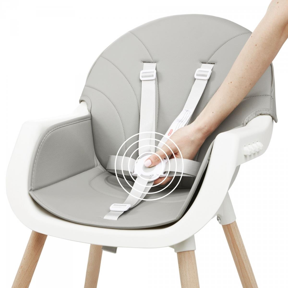 AMELIA maitinimo kėdutė 3in1 Moby-System, pilka