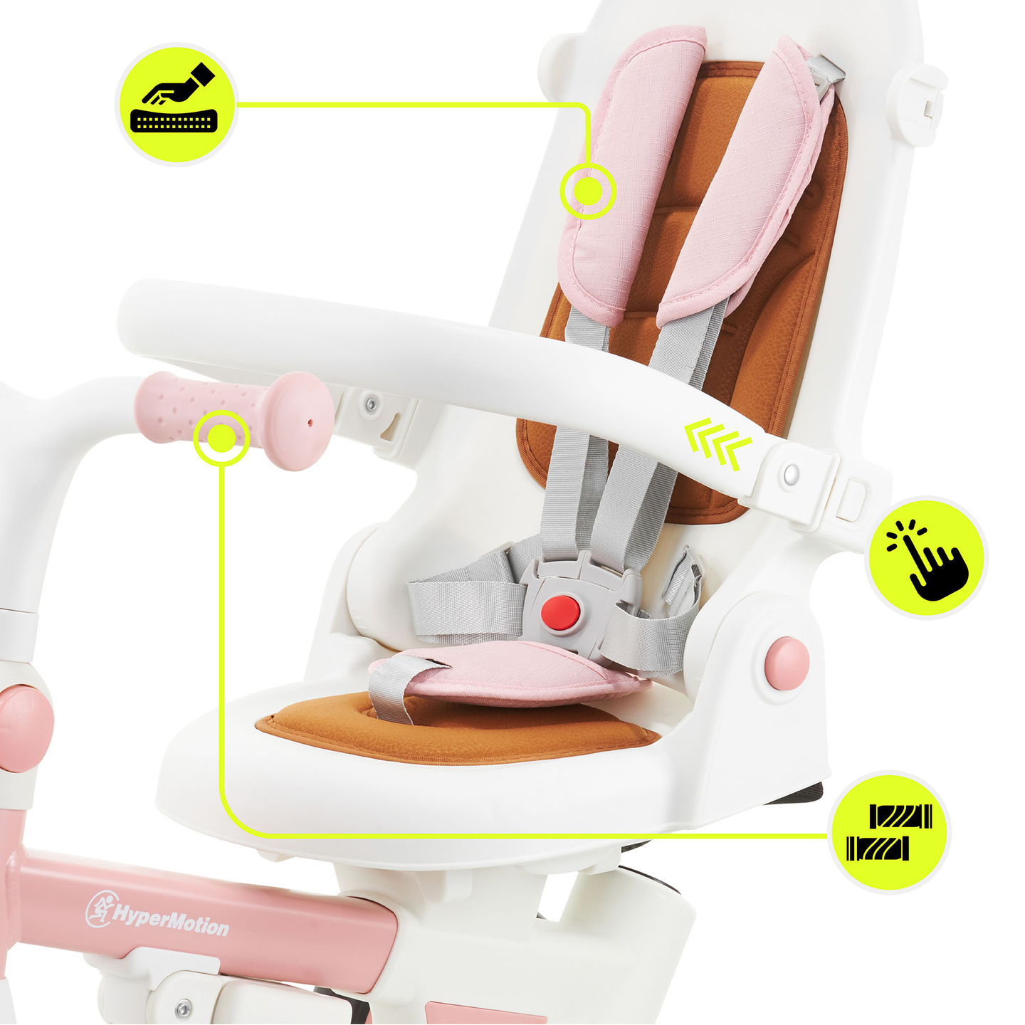 8in1 daugiafunkcinis triratukas TOBI FOREST - rožinis