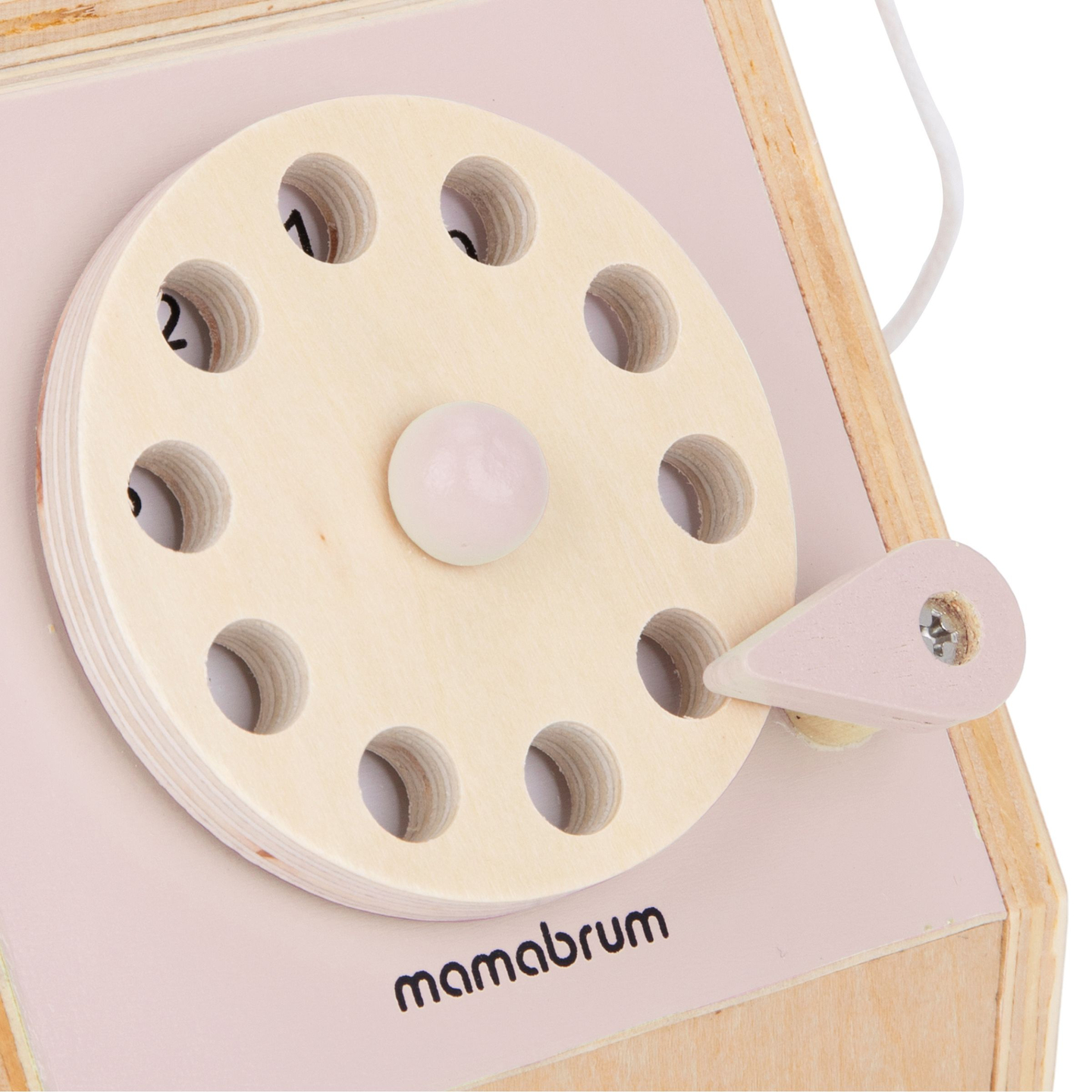 Retro medinis telefonas - pastelinės rožinės spalvos