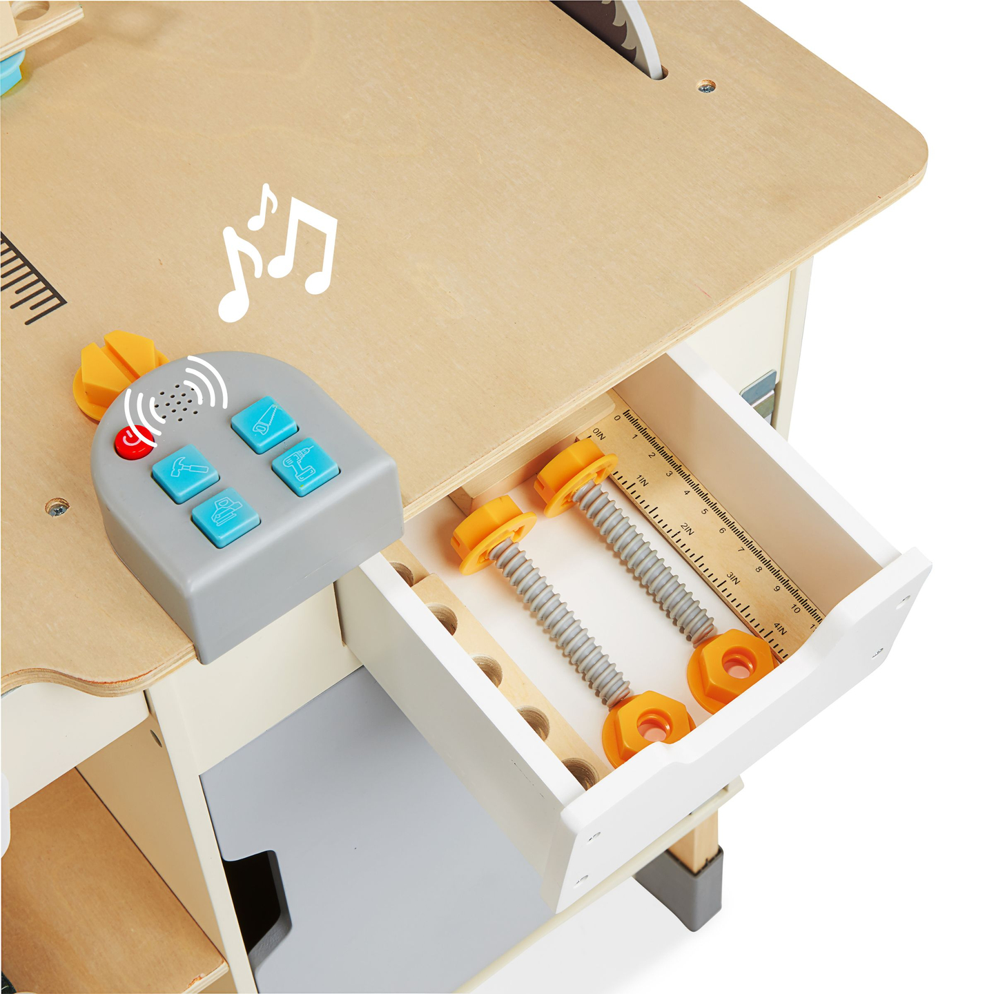 XXL Didelės medinės dirbtuvės su įrankiais - "pasidaryk pats" rinkinys, 74 elementai