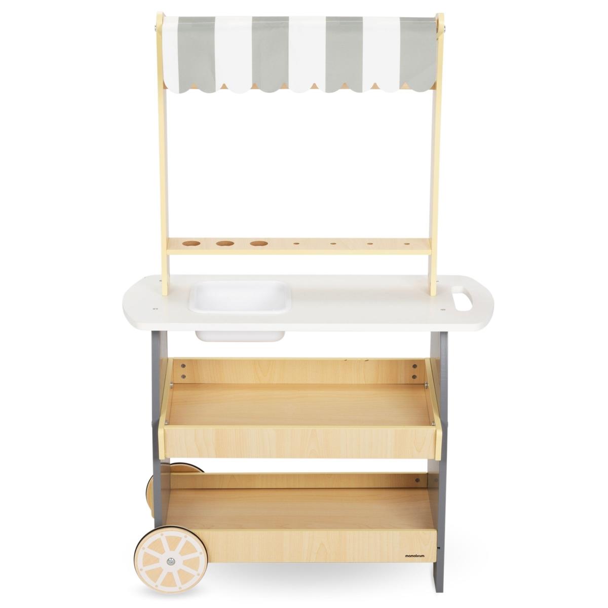 Medinė ledainė ant ratukų - ledų vežimėlis