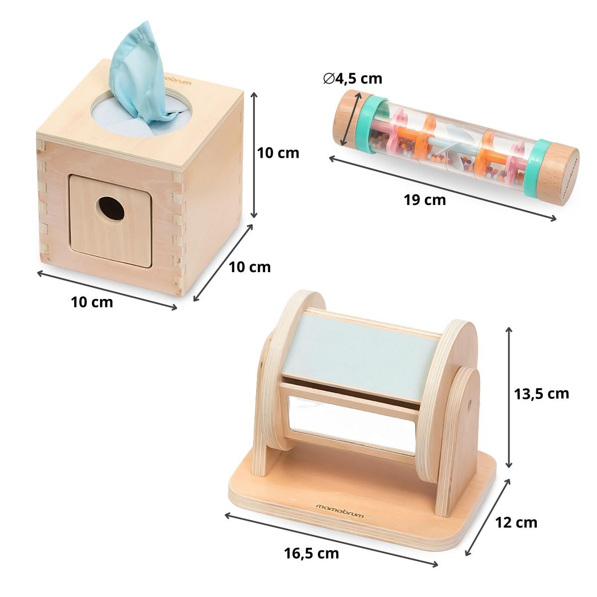 Montessori žaislų rinkinys mažyliui 0-6 mėn
