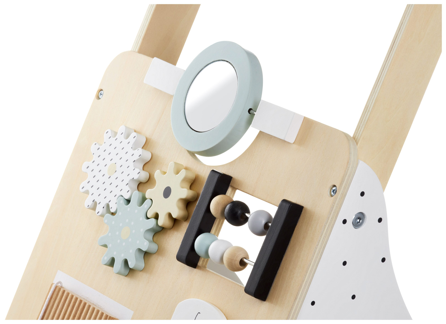 Medinė lavinamoji vaikštynė / vežimėlis - manipuliacinė lenta