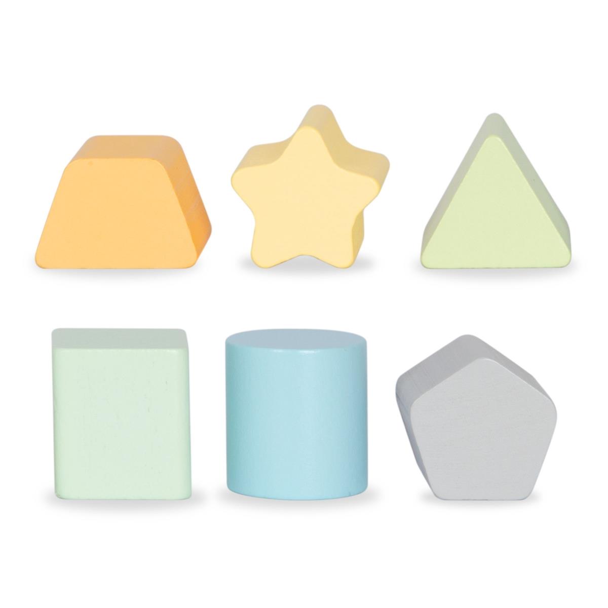 Medinė vaikštynė "2-in-1" su lavinamąja kubo funkcija, rožinė