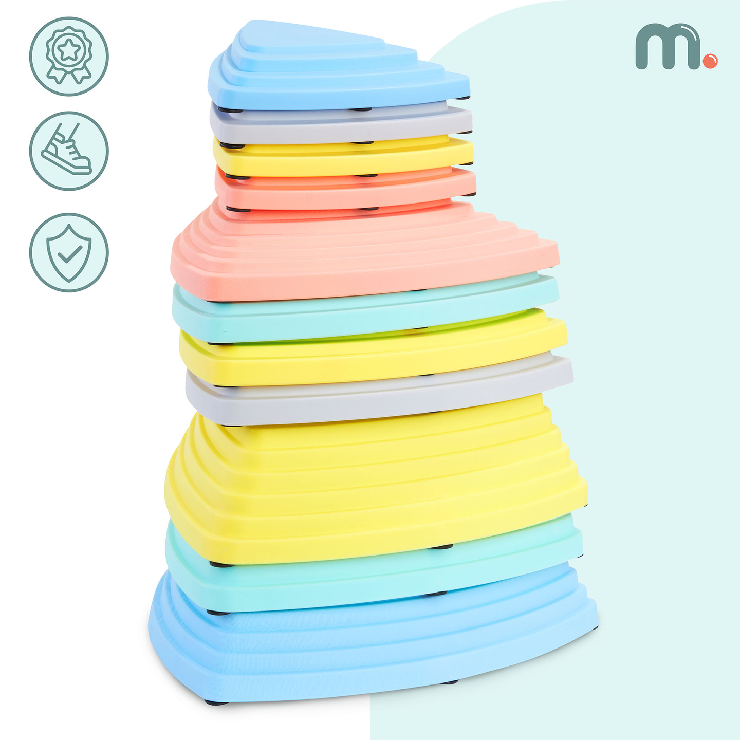 Spalvoti balansavimo akmenys - 11 vienetų