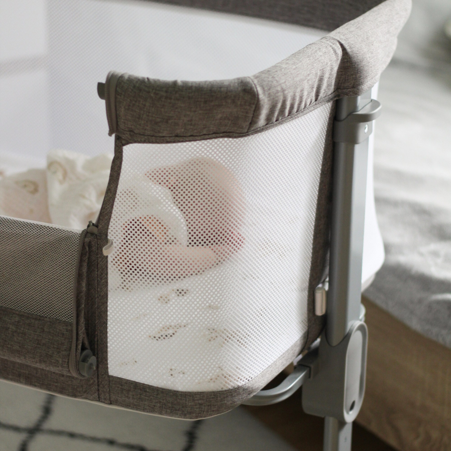 Pailginamoji lovelė Moby-Sistema LUNA 3in1 - pilka