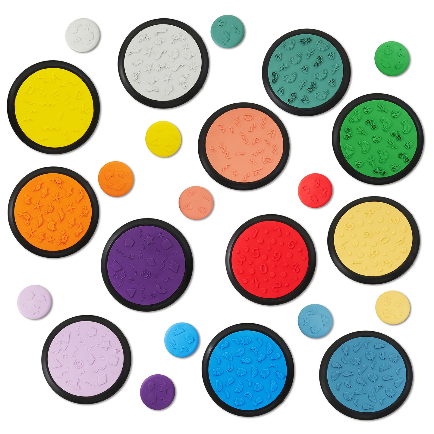 Spalvoti sensoriniai diskai vaikams - 24 vienetai