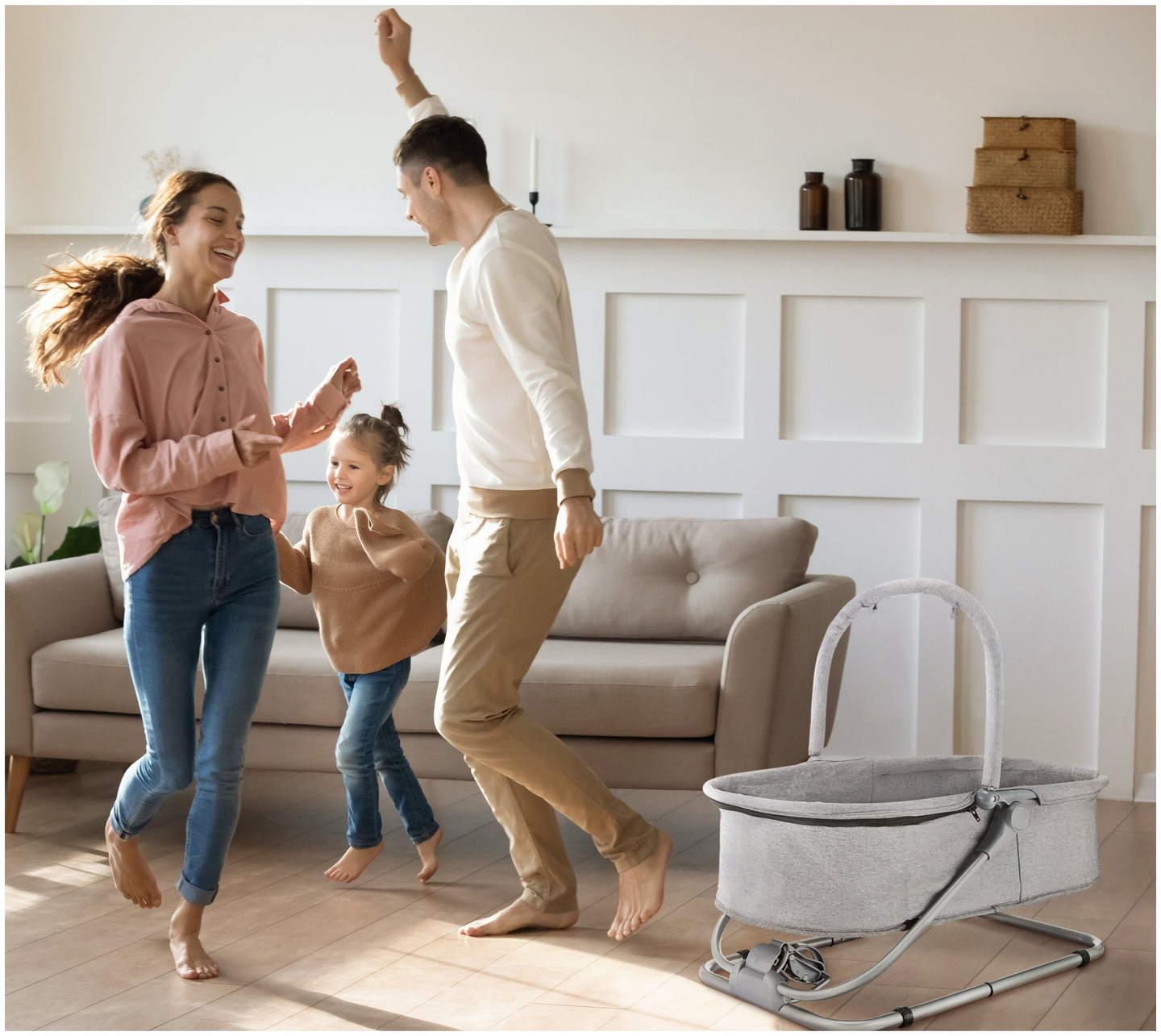 Šezlongas + plūduriavimo sėdynė + vaikiška lovytė 3 viename - Moby-System MILA