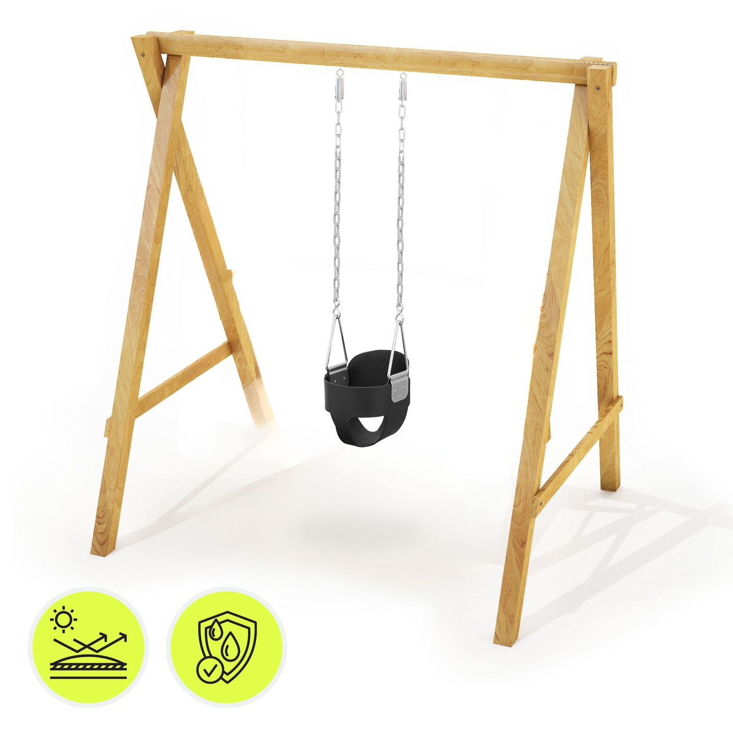 "HyperMotion" mažylių grandininės sūpynės su aukštu atlošu