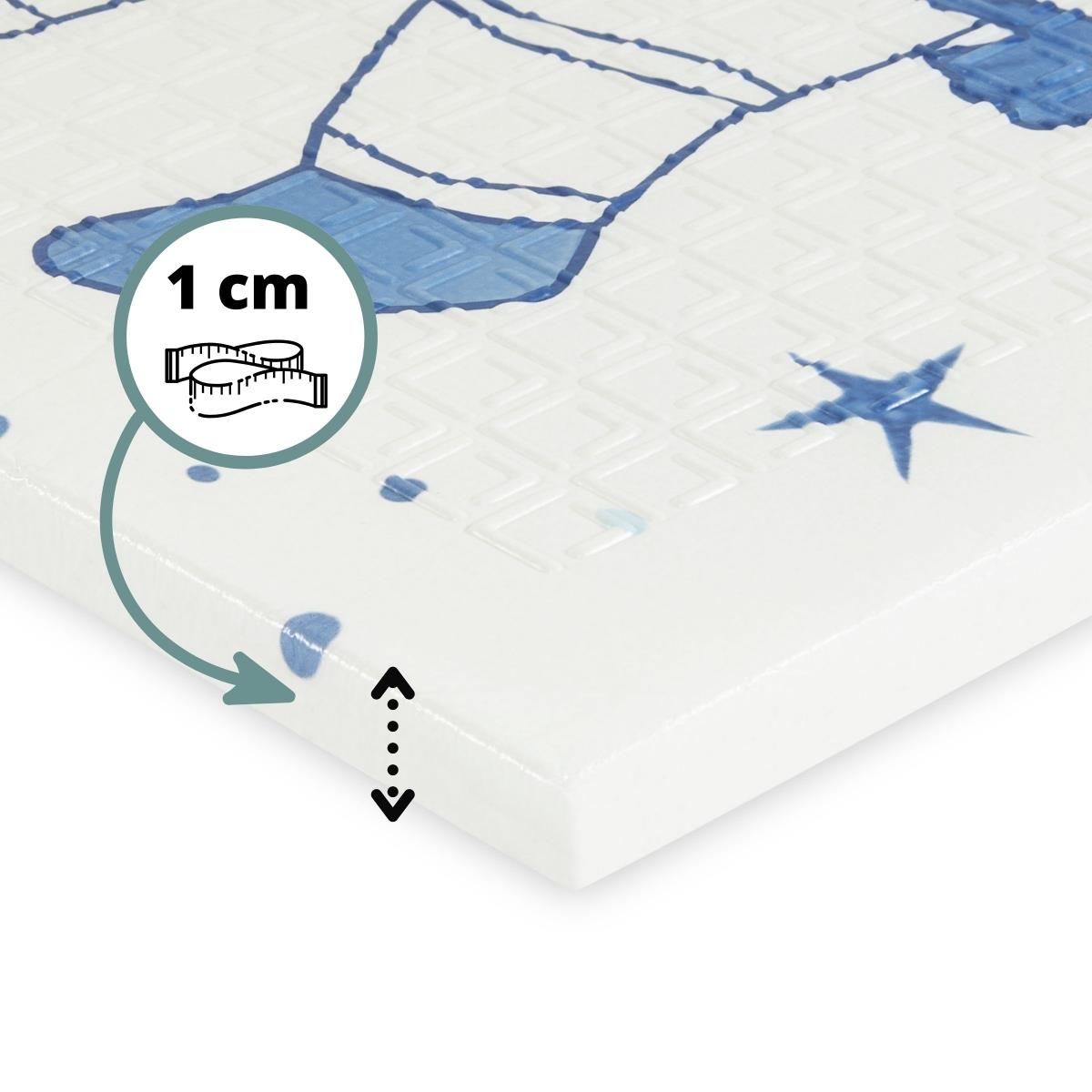 Dvipusis sulankstomas putplasčio kilimėlis 180 x 120 x 1 cm - Kosmosas / geometriniai trikampiai