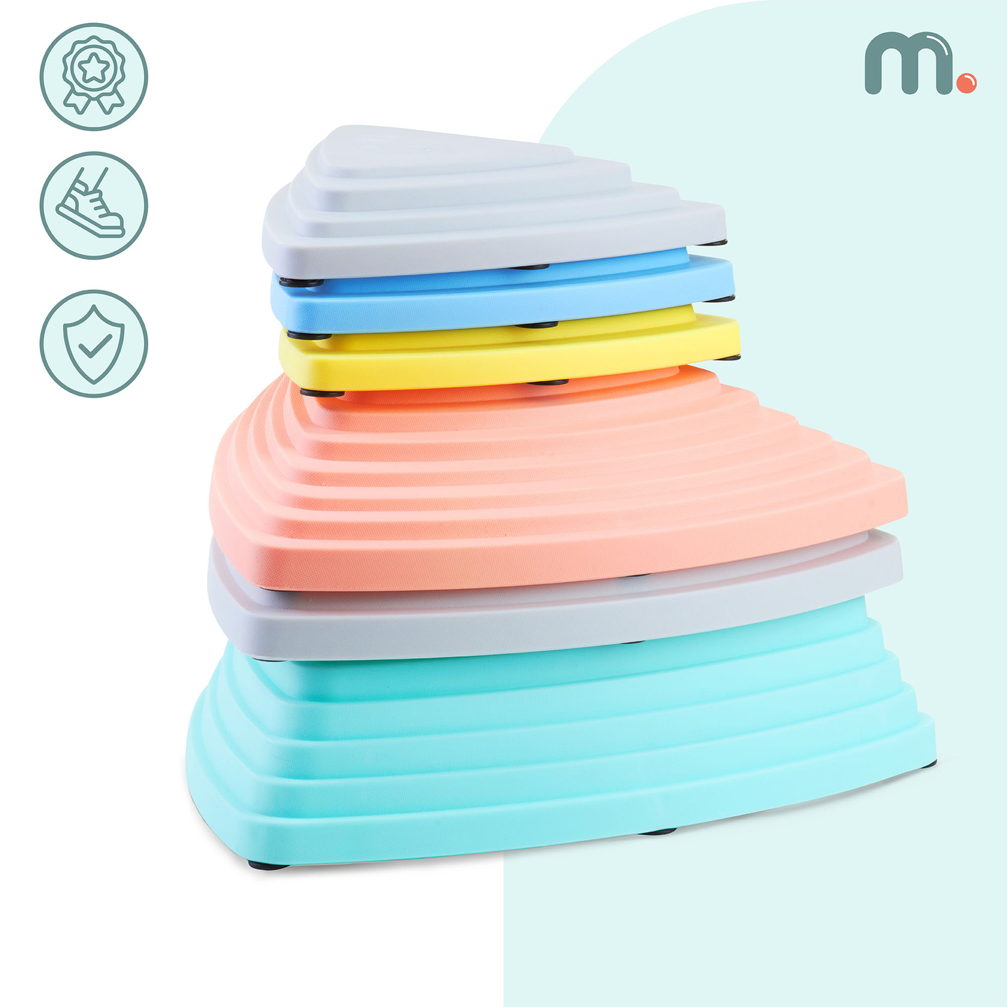 Spalvingi balansavimo akmenys - 6 vienetai