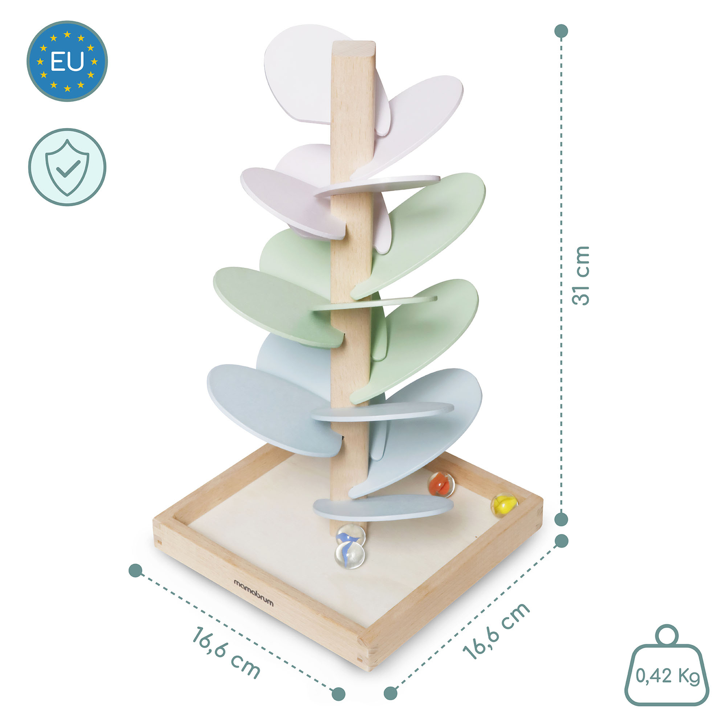 Medinis kulodromas - garso medis su kamuoliais