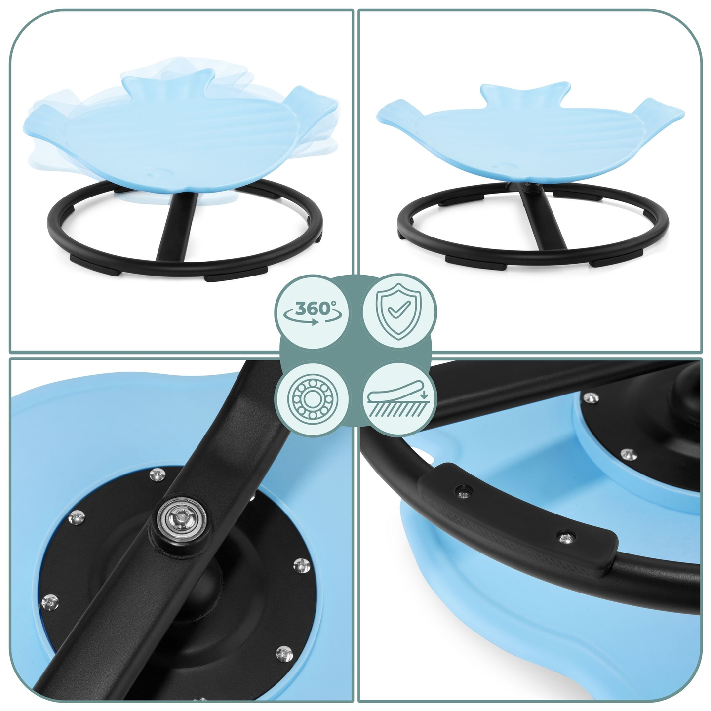 Mini karuselė vaikams Žuvys - mėlyna