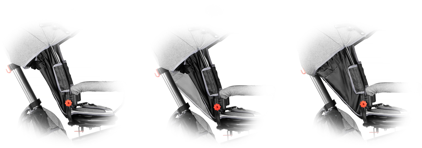 "Tobi Velar" triratis + lietaus plėvelė - pilka