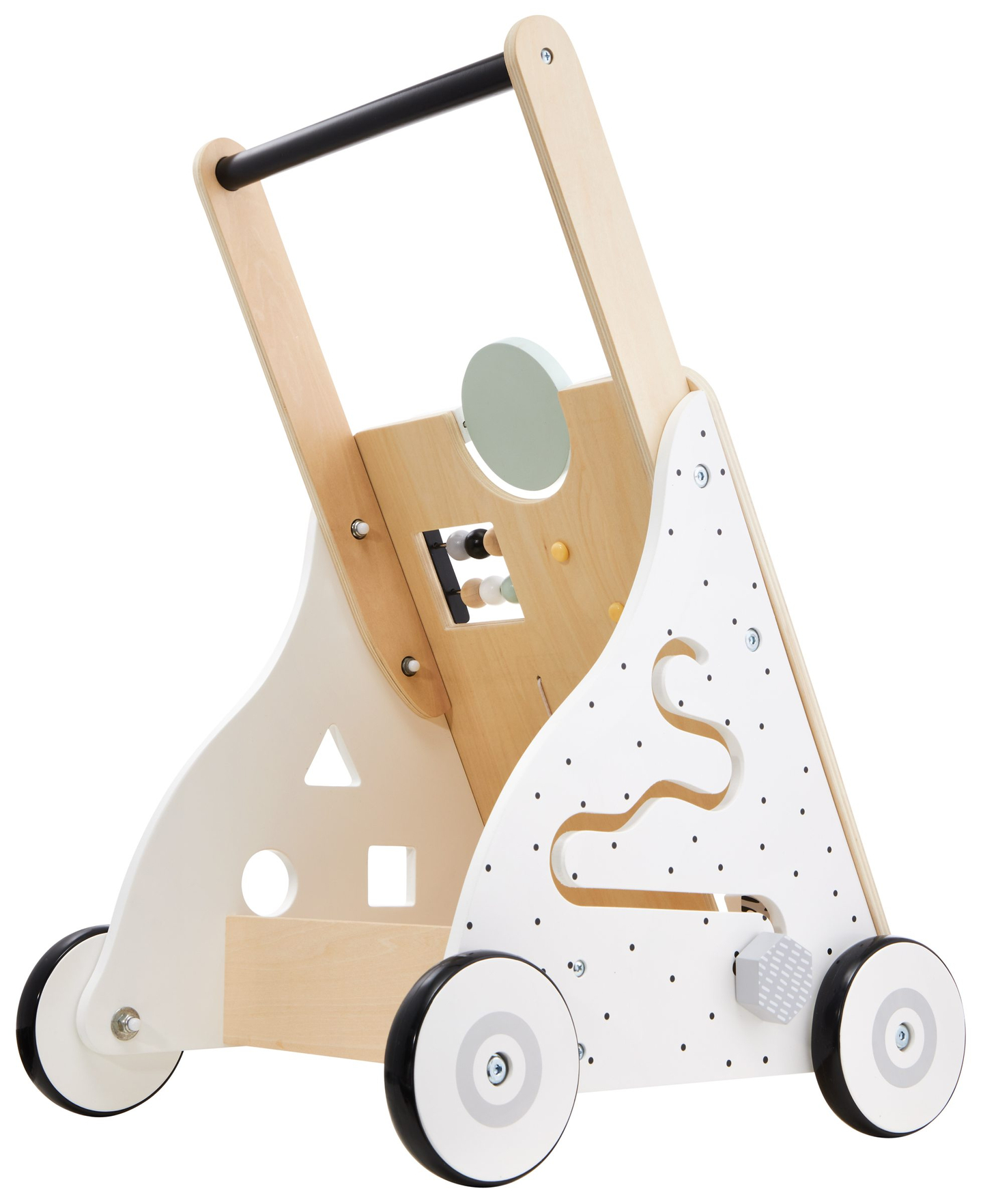 Medinė lavinamoji vaikštynė / vežimėlis - manipuliacinė lenta