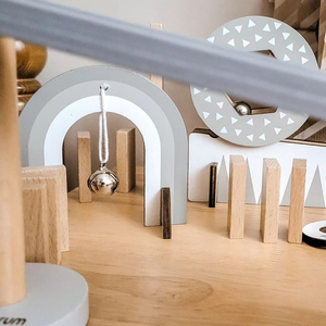 Medinės domino kaladėlės - kliūčių ruožas - 48 elementai