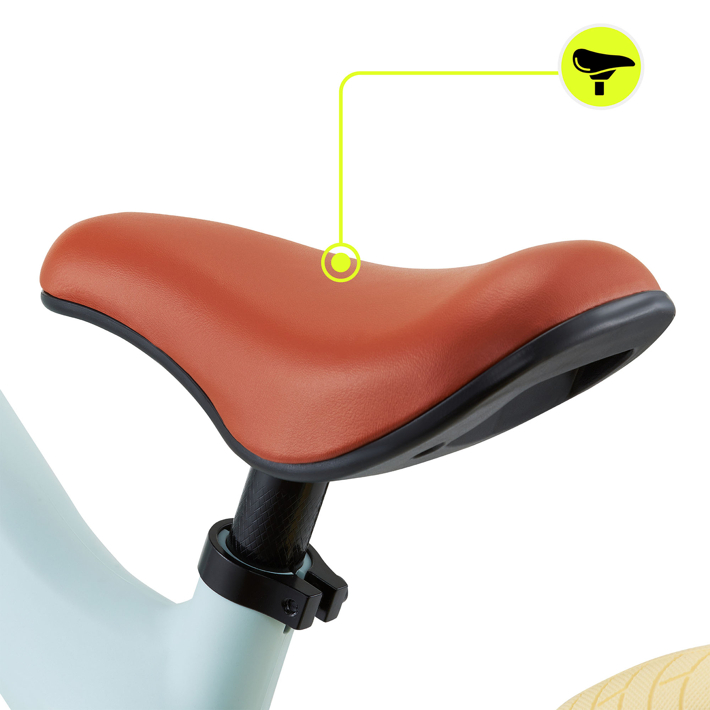 "HyperMotion Marcelo" vaikiškas krosinis dviratis - mėtų spalvos