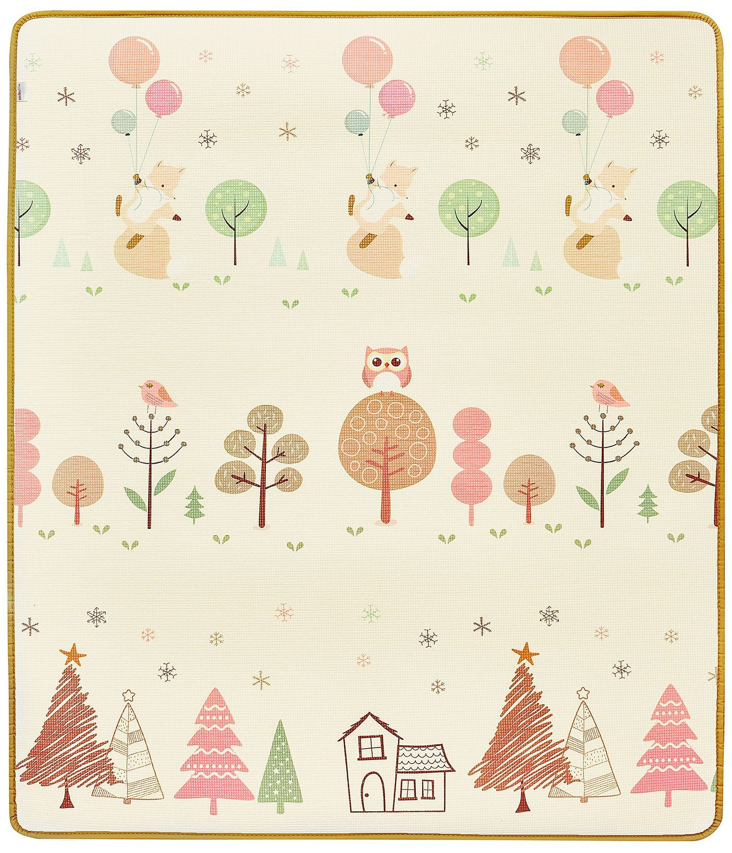 Dvipusis putų kilimėlis XXL - ritinėlis 1 CM (miškas ir kalnai)