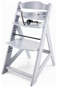 Medinė maitinimo kėdutė "Moby-System WOODY" - pilkos spalvos