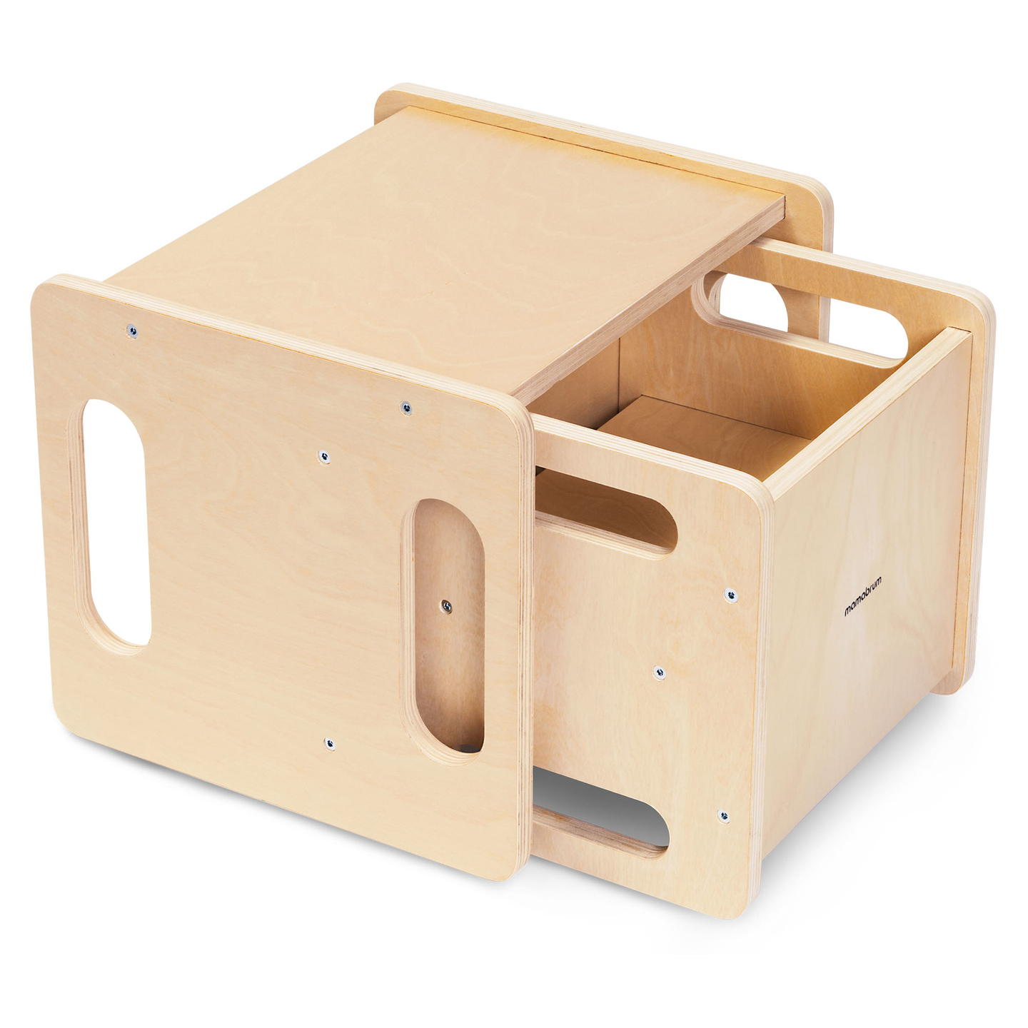 Medinis stalas ir kėdė su akmenuko funkcija – daugiafunkcis Montessori rinkinys vaikams