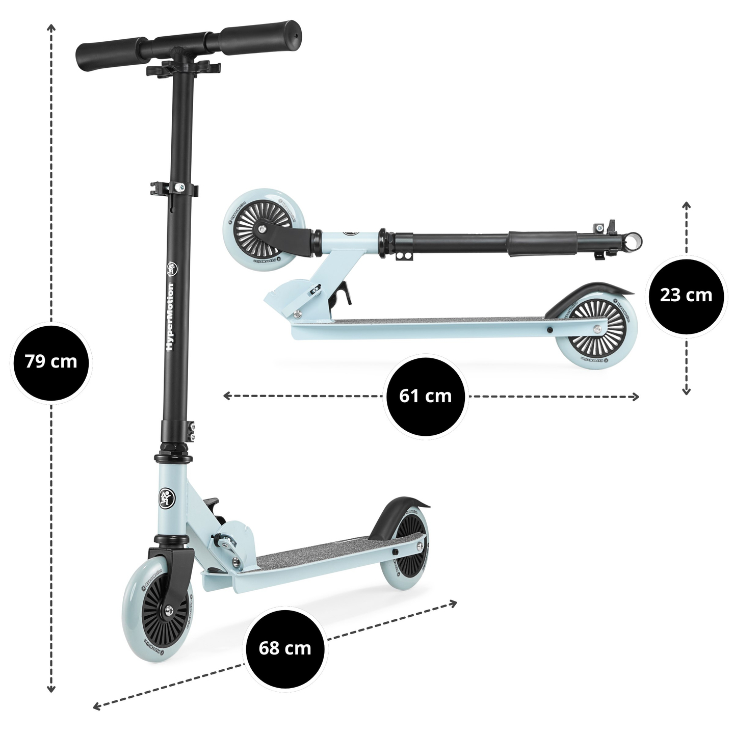 Dviratis paspirtukas WILLY 3-8 metų iš HyperMotion - mėtų spalvos