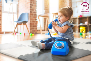 Putų dėlionė 12vnt. - mokomasis putų kilimėlis 120 x 90 x 1.2cm su apvadu - pilka