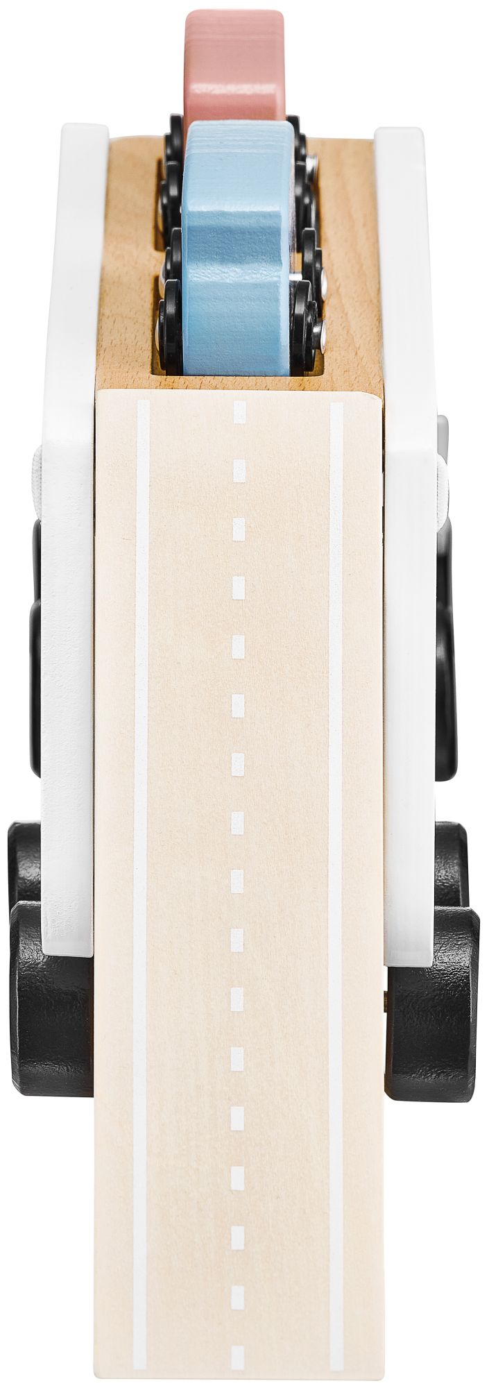 Medinė sunkvežimio priekaba su 4 automobiliais