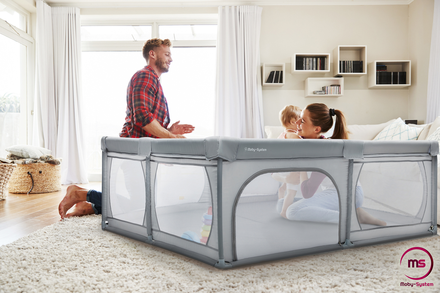 Didelė žaidimų aikštelė 200 cm x 160 cm - kūdikių žaidimų aikštelė, sausas baseinas