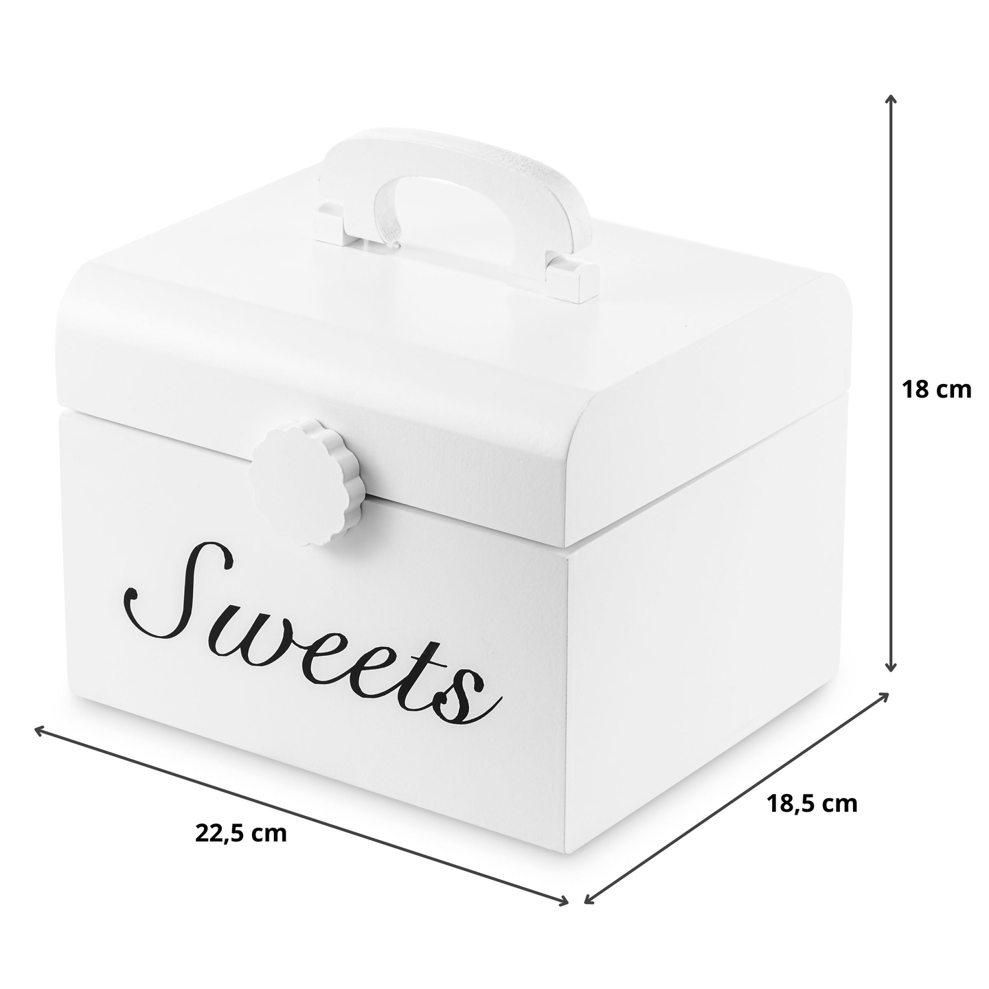 Medinė pjaustymo saldainių dėžutė, saldumynų parduotuvė