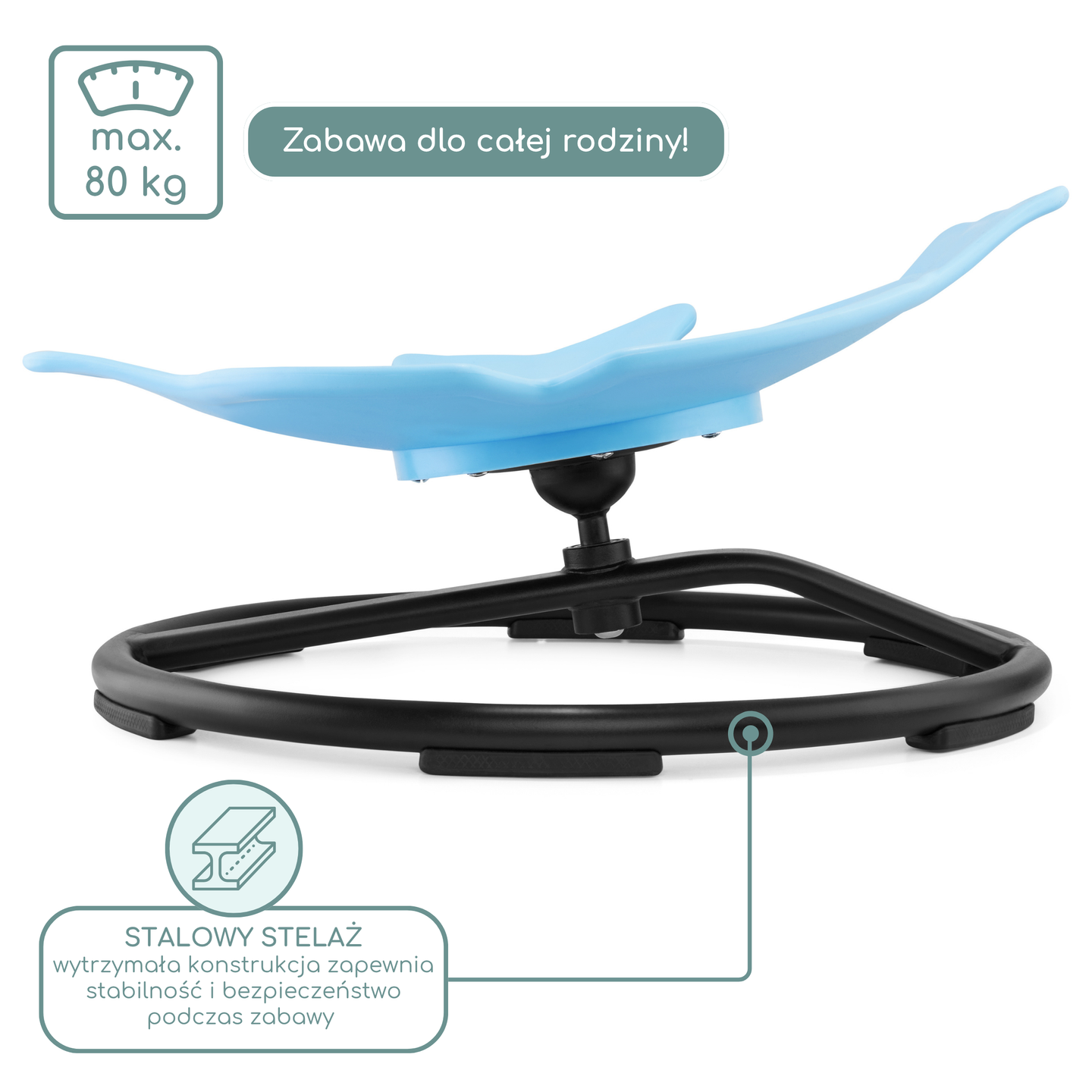 Mini karuselė vaikams Žuvys - mėlyna