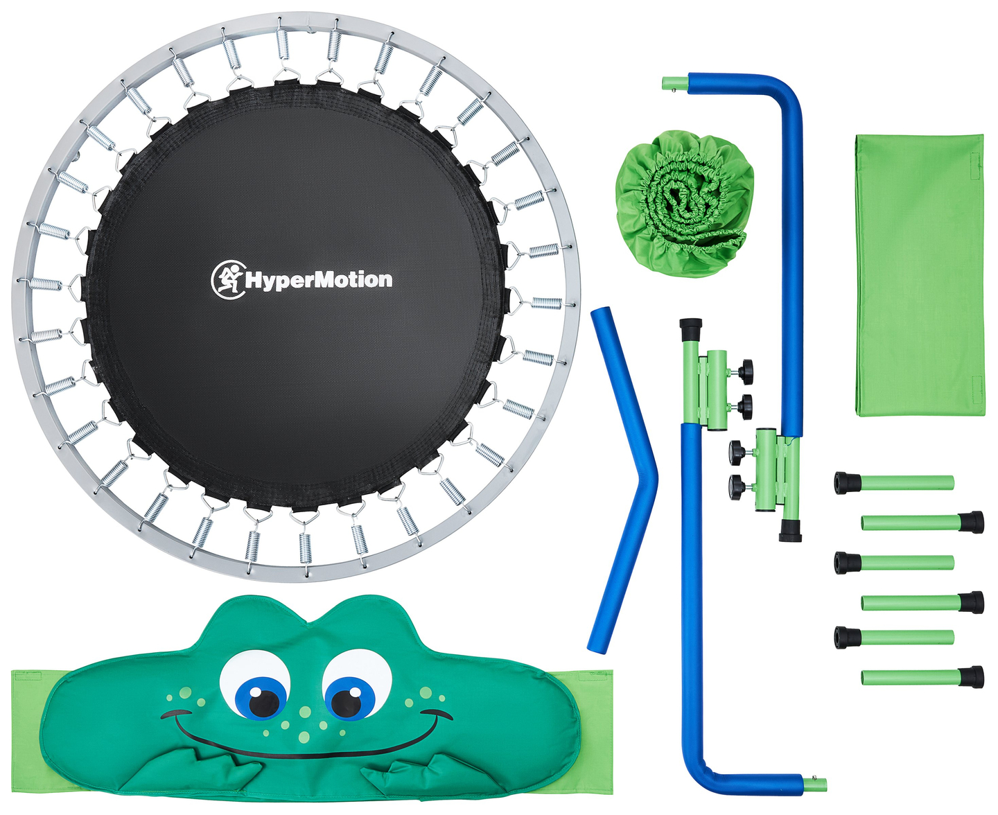 Frog - mini batutas vaikams - su rankena - ne daugiau kaip 50 kg - 91 cm - skirtas namams ir sodui
