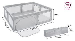Didelė žaidimų aikštelė 200 cm x 160 cm - kūdikių žaidimų aikštelė, sausas baseinas