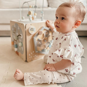 Didelis medinis veiklos kubas su kilpa - Montessori