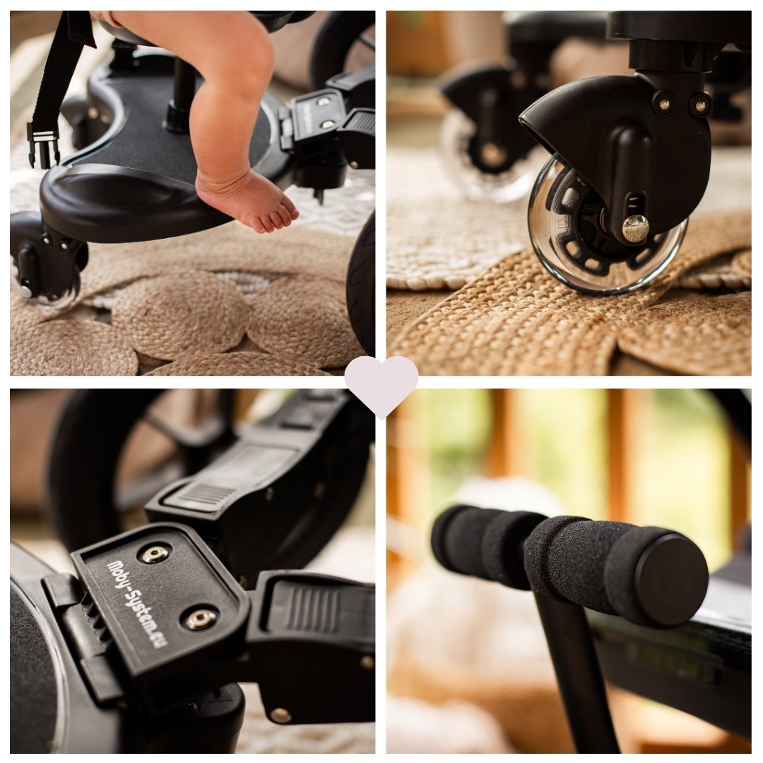 MR BUGGY neįgaliųjų vežimėlio pailginimas su sėdyne - LED ratai