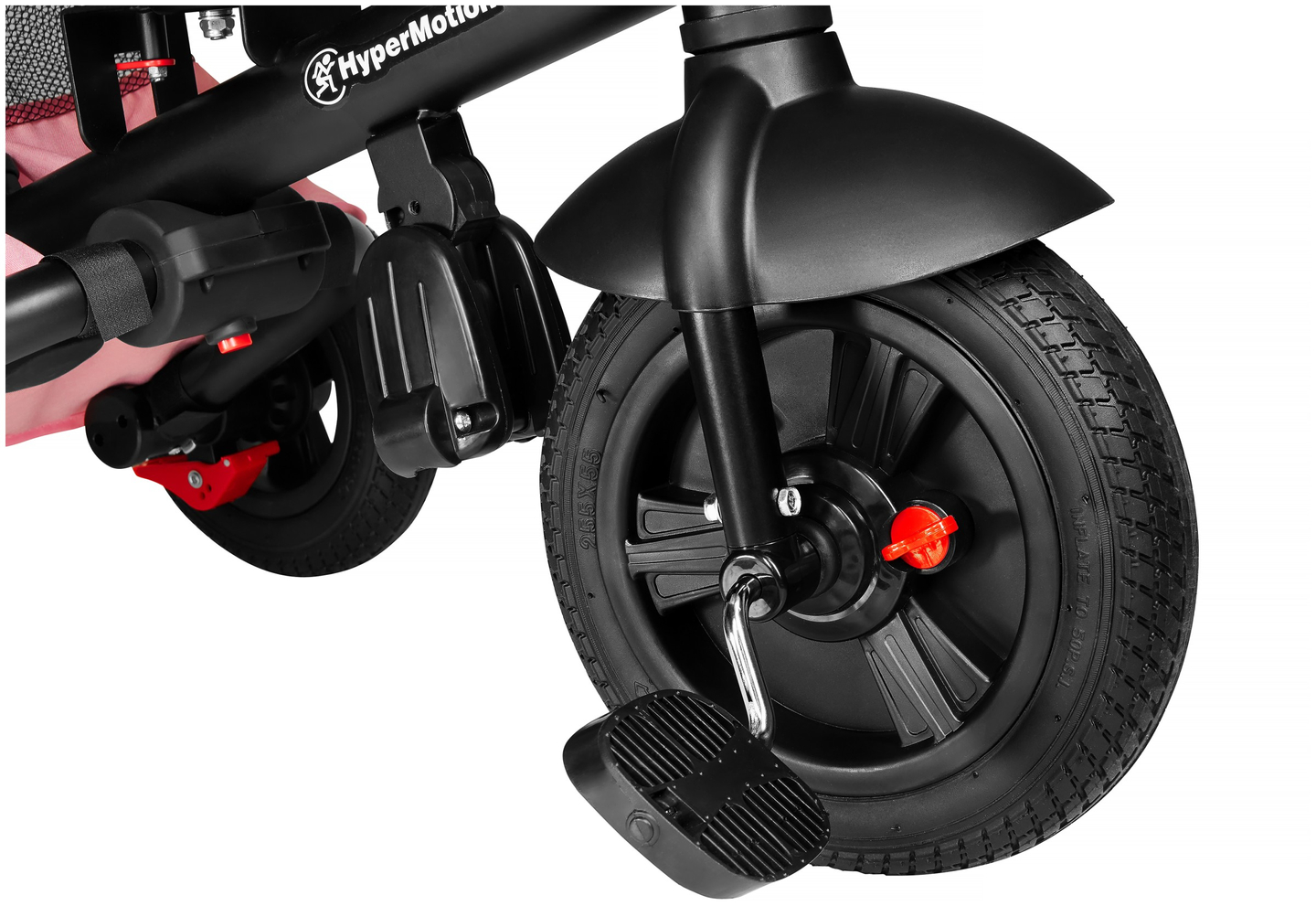 "Tobi Velar" triratukas + lietaus plėvelė - rožinė