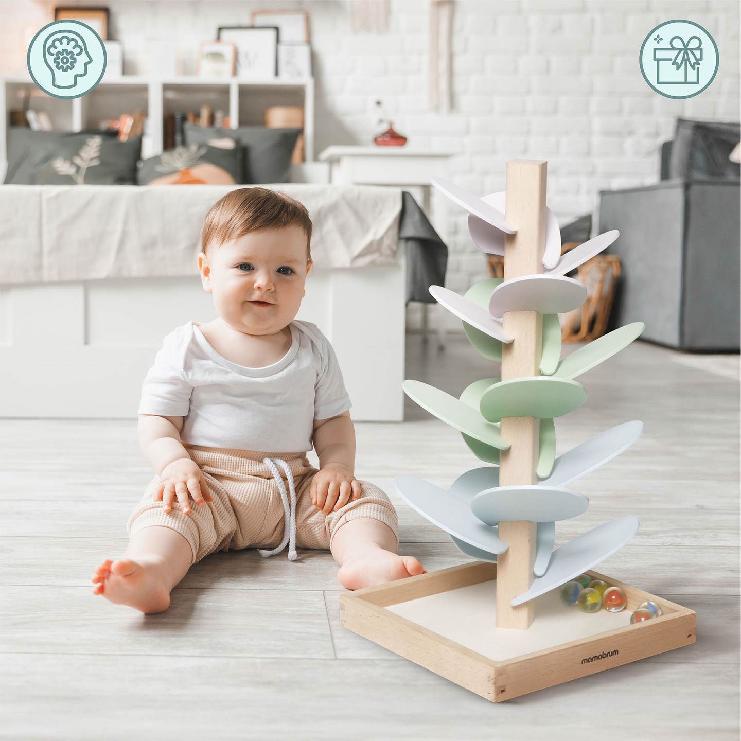 Medinis kulodromas - garso medis su kamuoliais