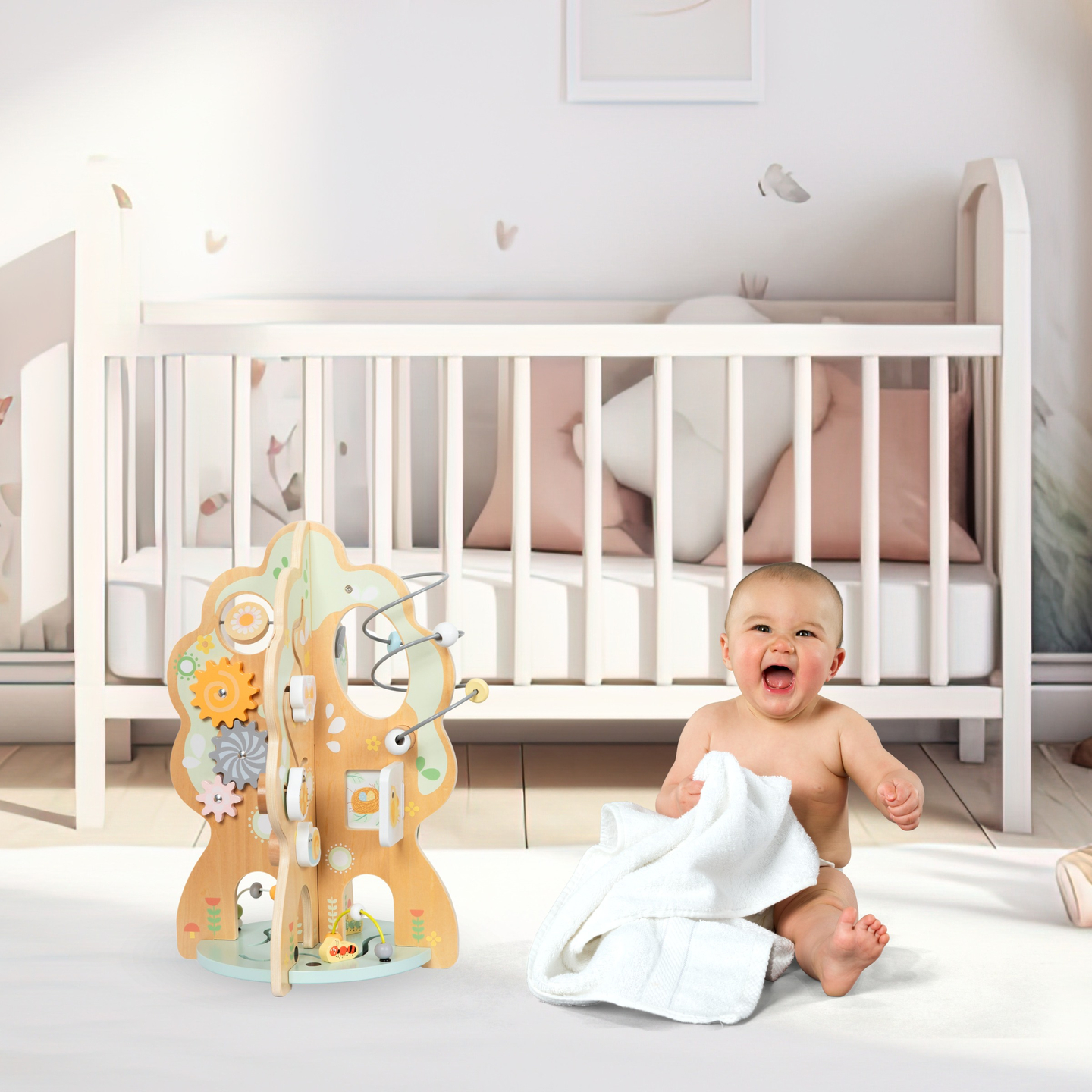 Medinis lavinantis žaislas 10 viename - daugiafunkcis medis