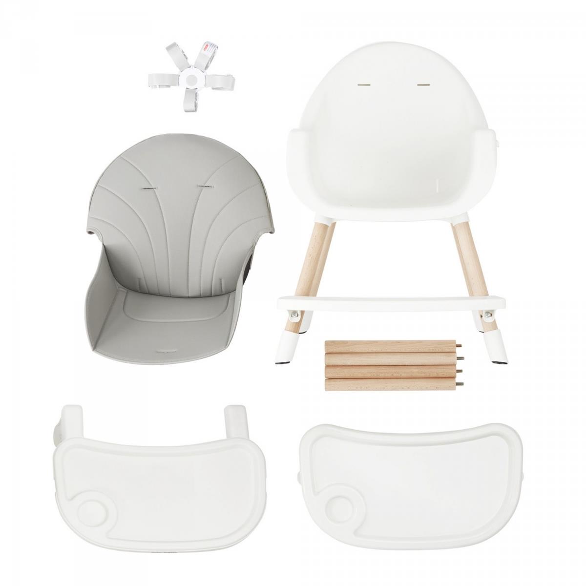 AMELIA maitinimo kėdutė 3in1 Moby-System, pilka