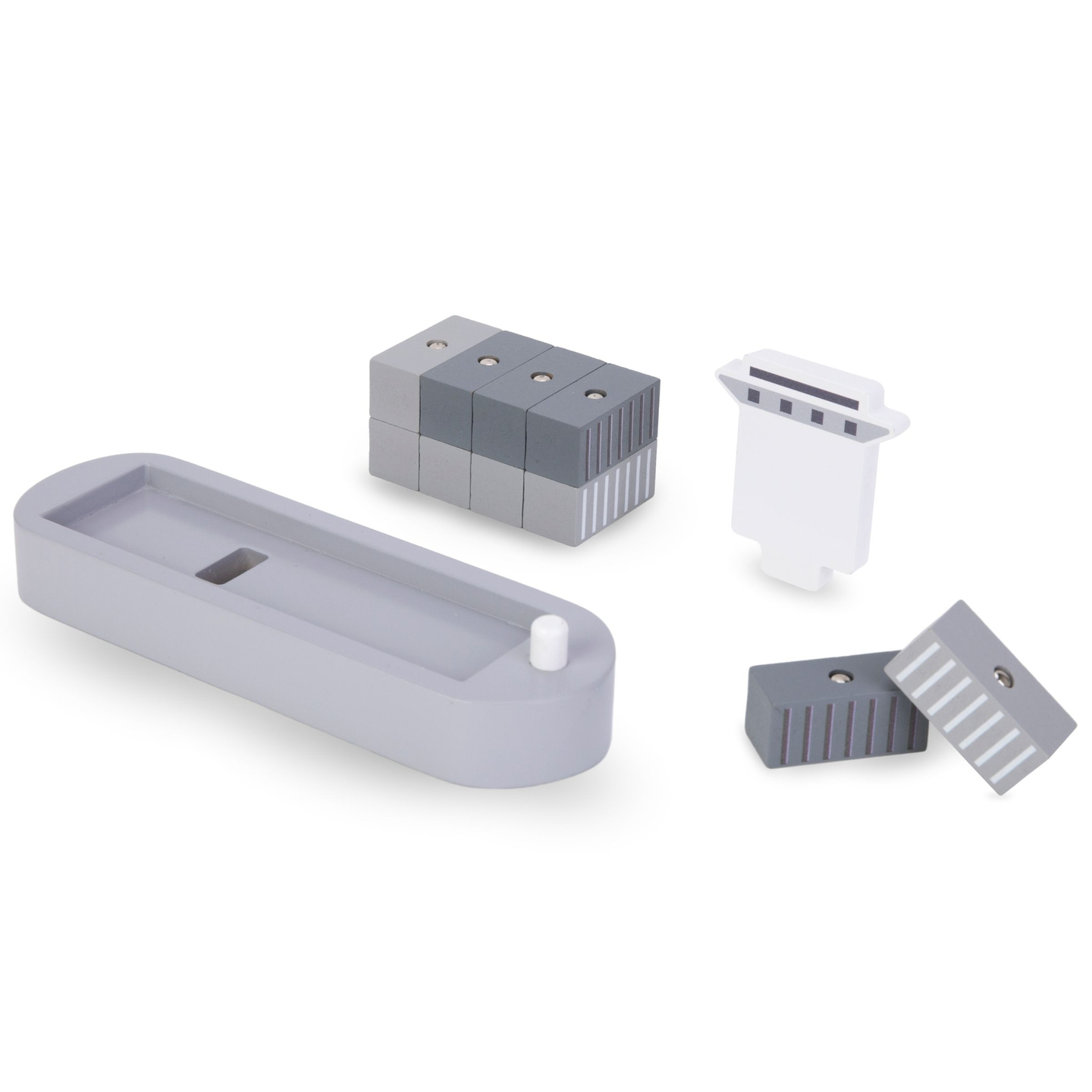 Mobilusis uosto kranas su magnetine gervute ir priedais - medinis rinkinys