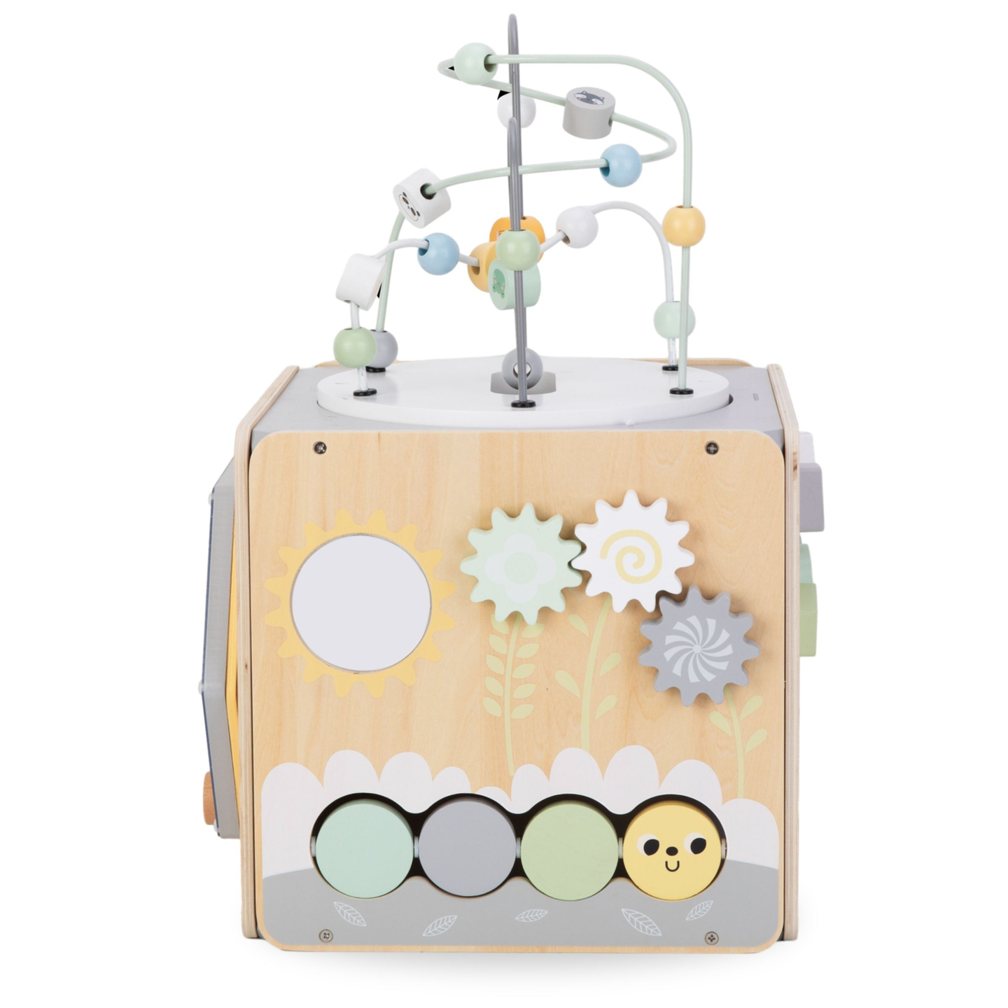 Didelis medinis veiklos kubas su kilpa - Montessori