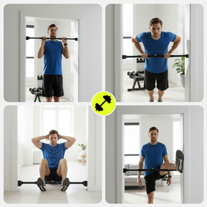 HyperMotion reguliuojamas prisitraukimų skersinis 74–100 cm, 200 kg, juodas