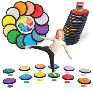 Spalvoti sensoriniai diskai vaikams - 24 vienetai