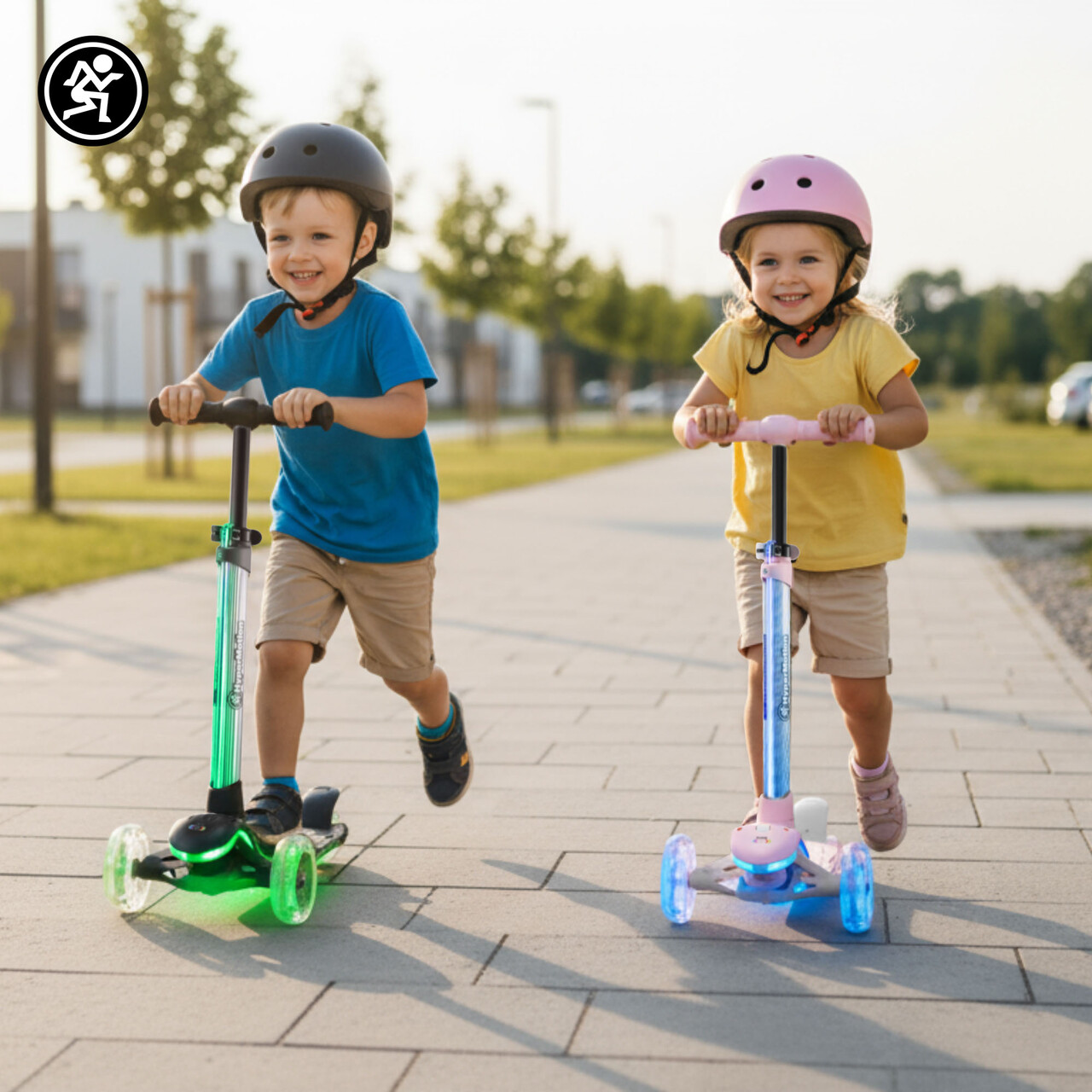 HyperMotion BECKY balansinis paspirtukas - RGB LED apšvietimas, juodas