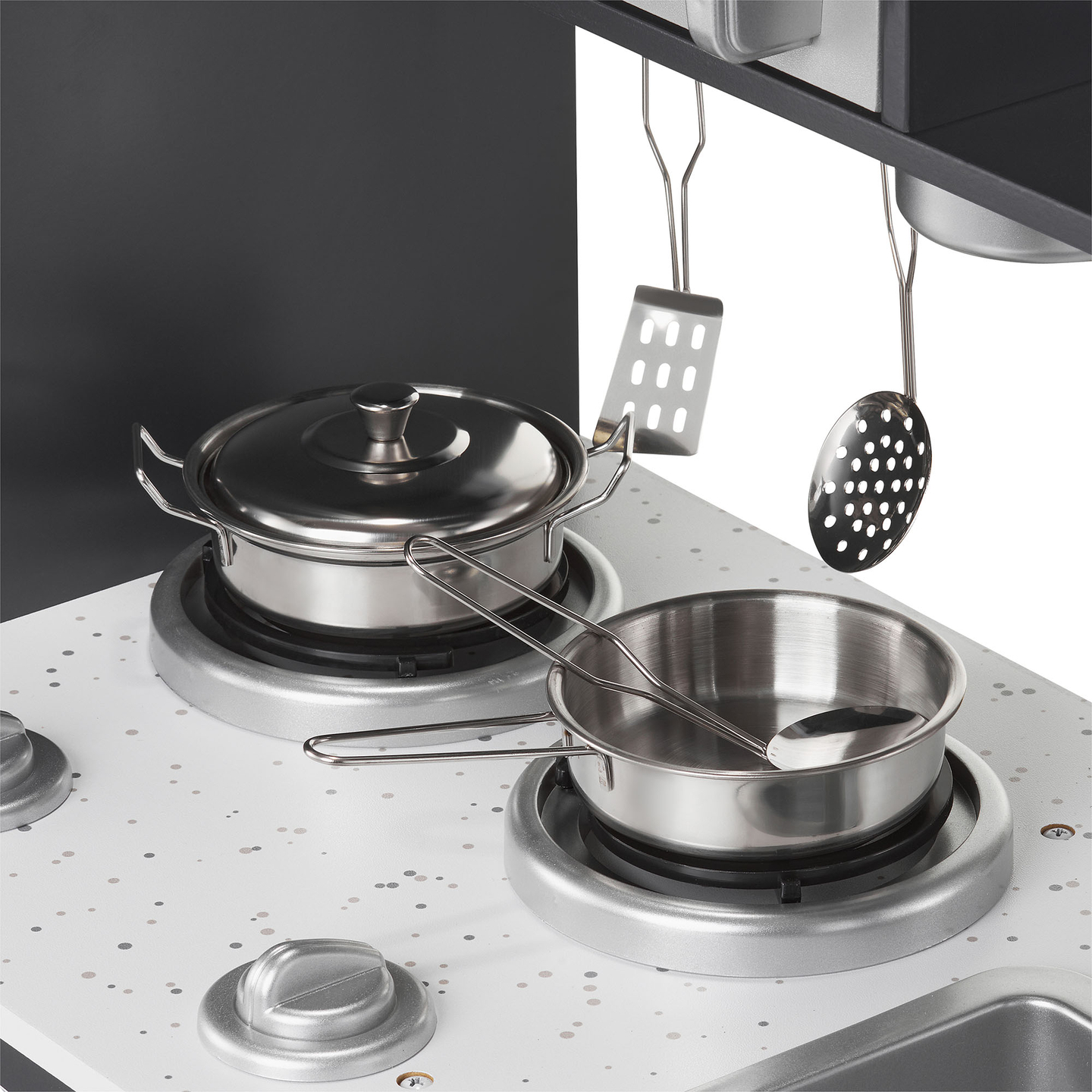 XXL medinė virtuvė su LED apšvietimu, prijuoste ir priedais