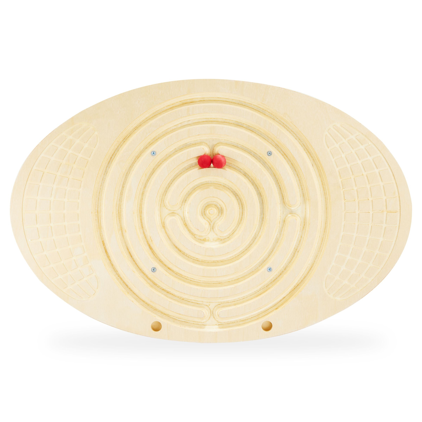 Medinė pusiausvyros lenta su labirintu ir kamuoliukais - balansavimo lenta