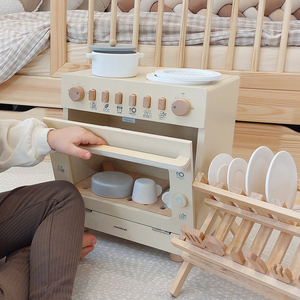 Medinė indaplovė su priedais