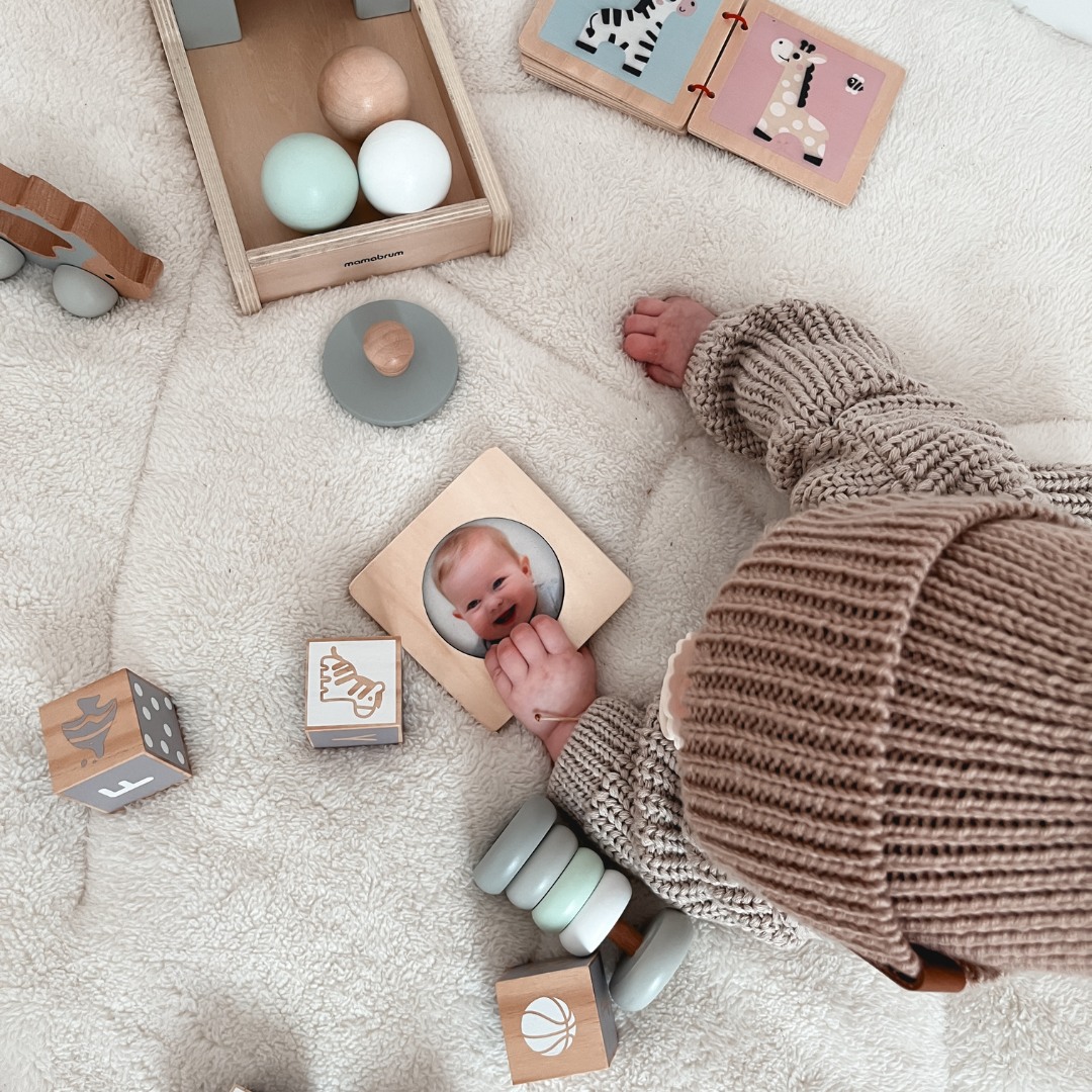 Montessori edukacinė dėžutė kūdikiams - 6 žaislai