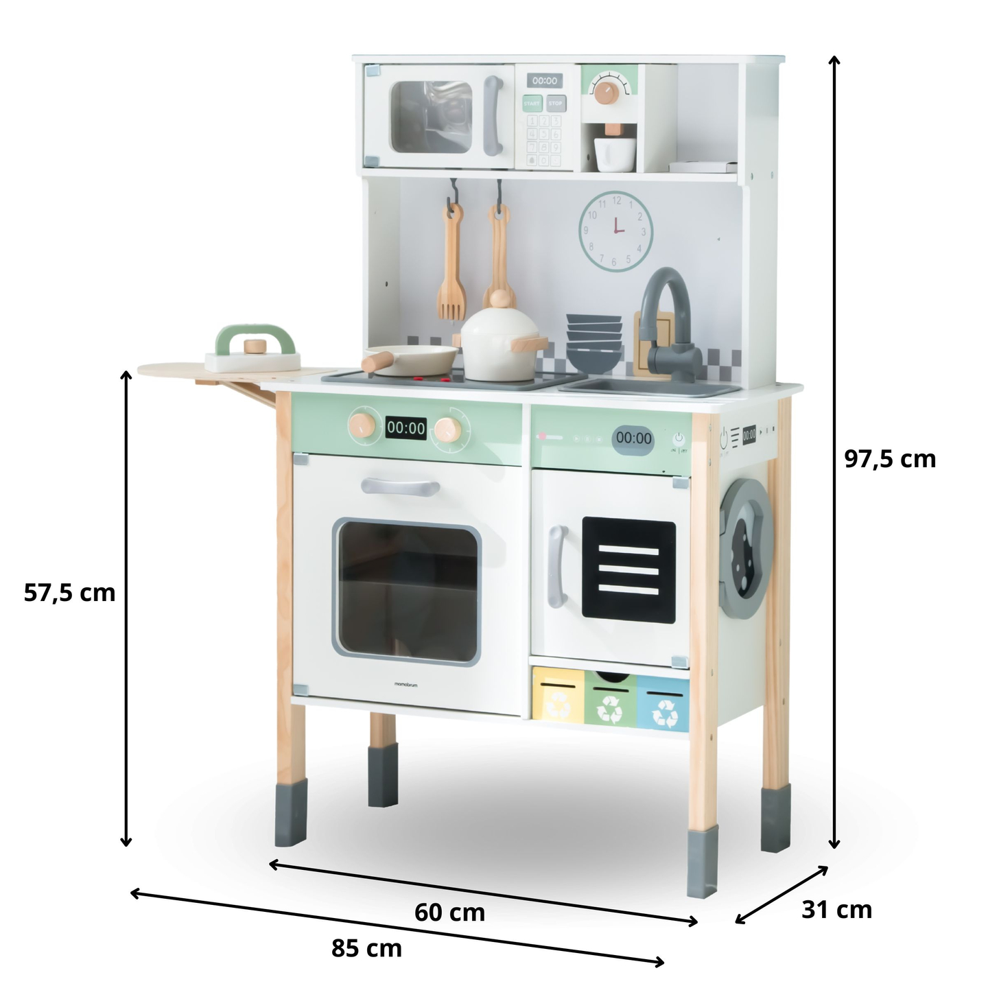 Interaktyvi virtuvė su skalbimo mašina, indaplove ir kreida