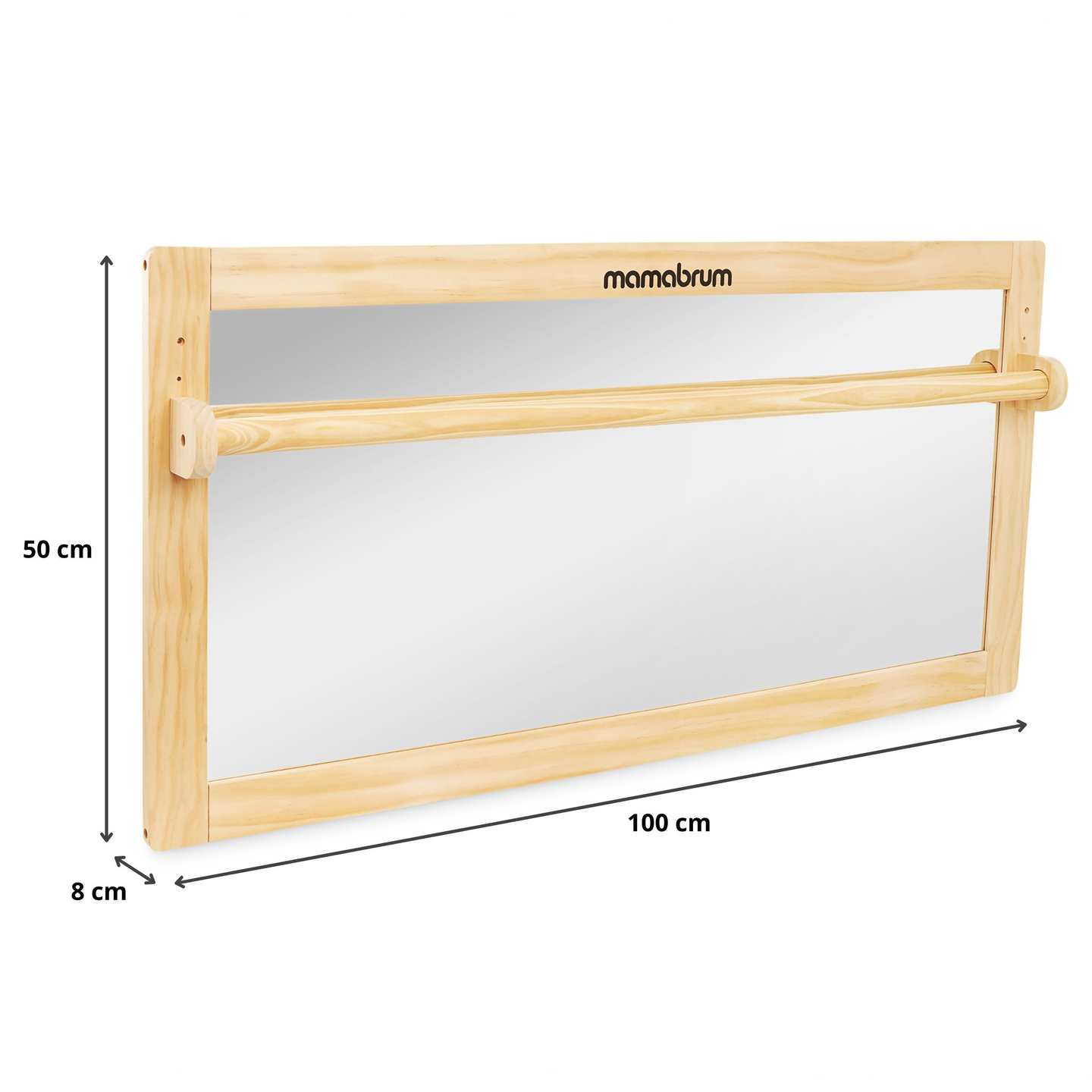 Kūdikių veidrodis su reguliuojama rankena - Montessori